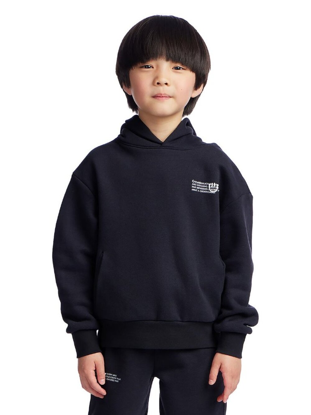NEW Crayola Color Lab Kids Fleece Hoodie Black Large 10